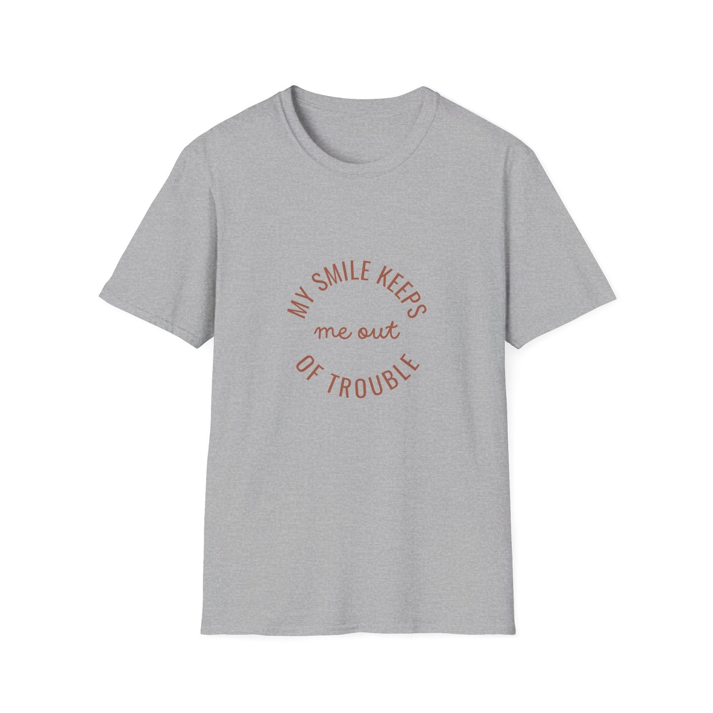 My Smile Keeps Me Out of Trouble Unisex Softstyle T-Shirt | Gift for Friends, Casual Wear, Positive Quote Tee, Happy Vibe Shirt, [...]