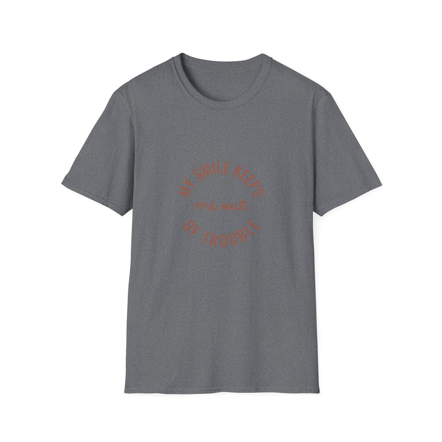 My Smile Keeps Me Out of Trouble Unisex Softstyle T-Shirt | Gift for Friends, Casual Wear, Positive Quote Tee, Happy Vibe Shirt, [...]