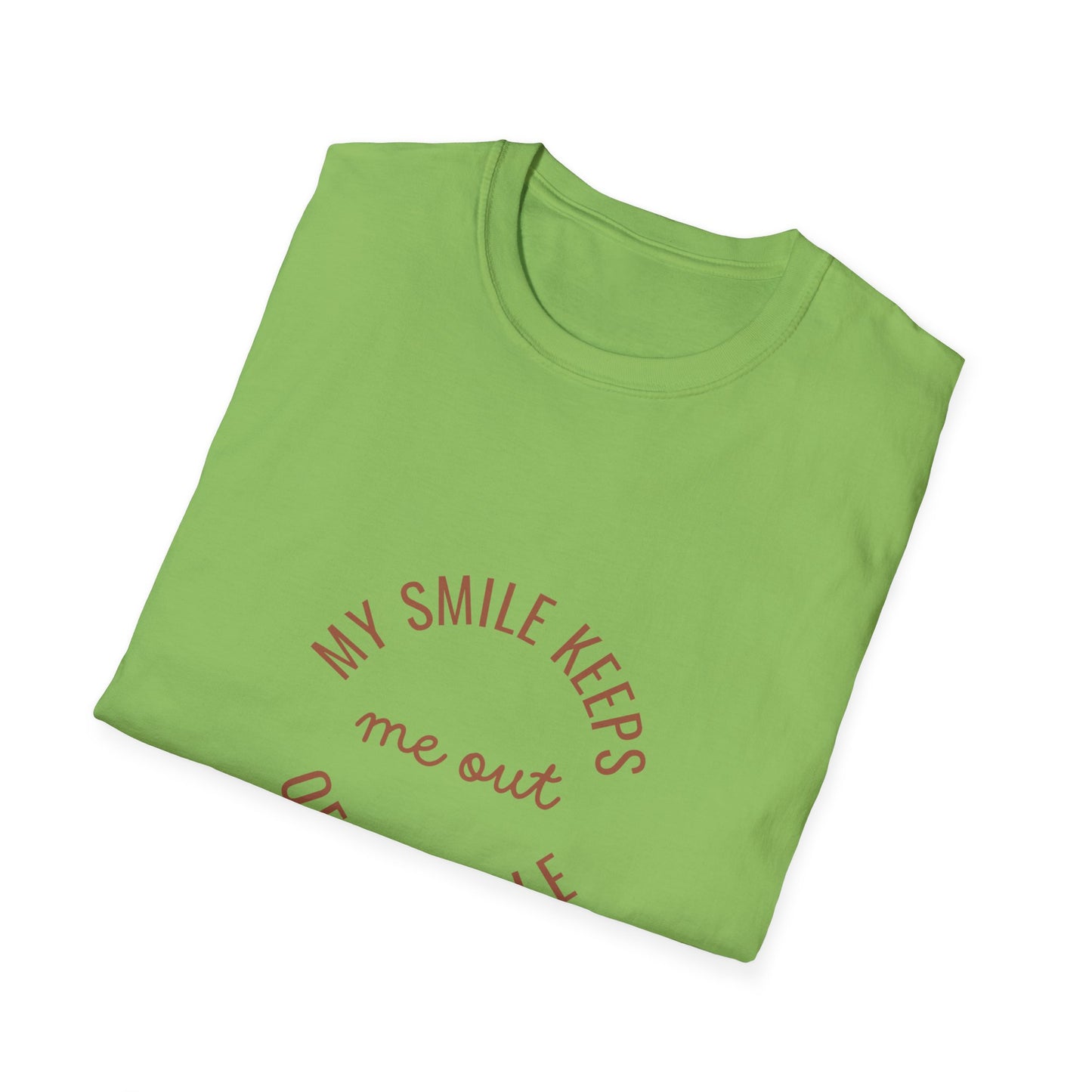 My Smile Keeps Me Out of Trouble Unisex Softstyle T-Shirt | Gift for Friends, Casual Wear, Positive Quote Tee, Happy Vibe Shirt, [...]