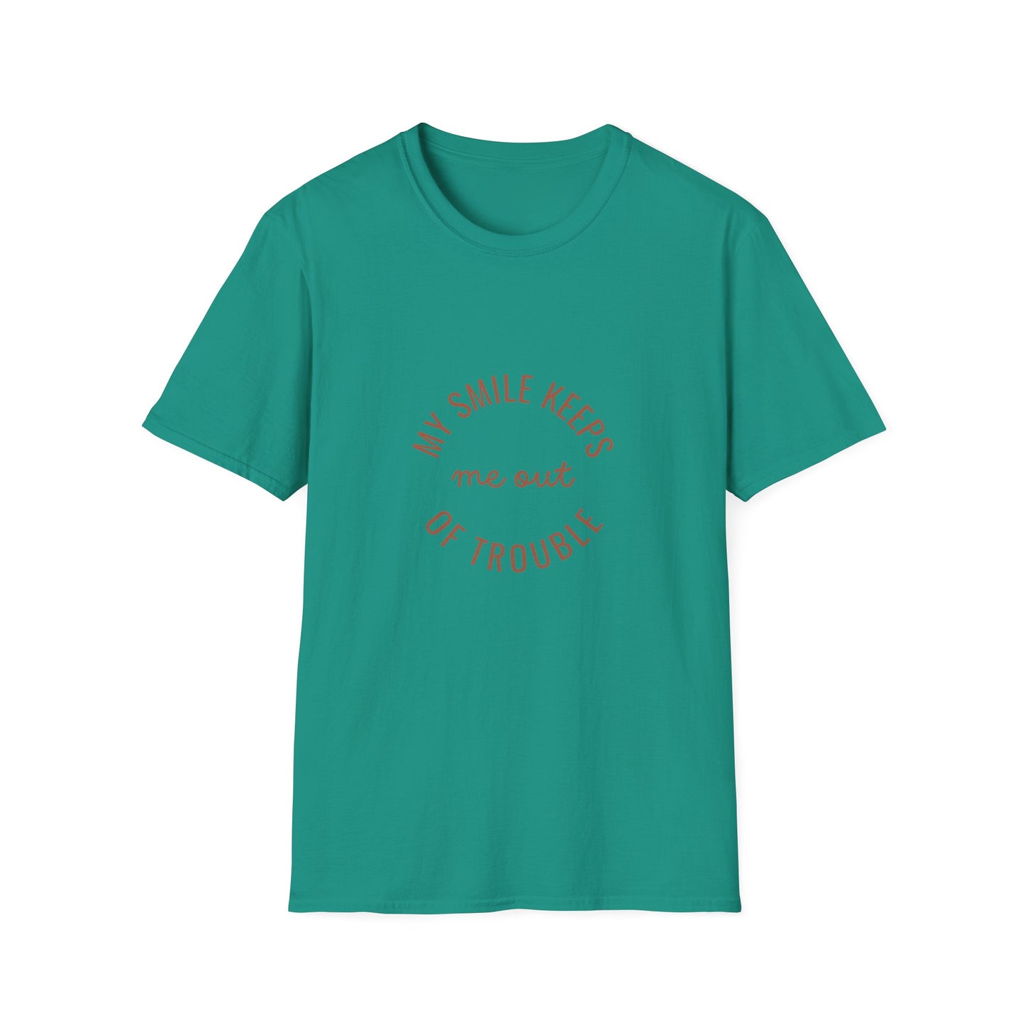 My Smile Keeps Me Out of Trouble Unisex Softstyle T-Shirt | Gift for Friends, Casual Wear, Positive Quote Tee, Happy Vibe Shirt, [...]