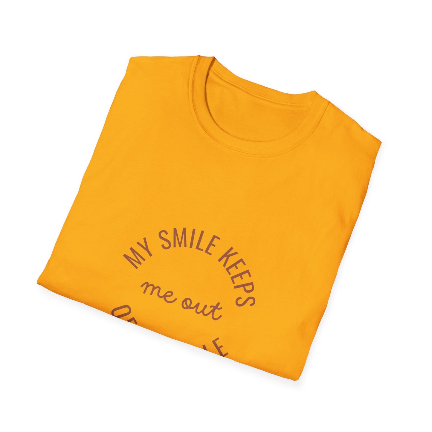 My Smile Keeps Me Out of Trouble Unisex Softstyle T-Shirt | Gift for Friends, Casual Wear, Positive Quote Tee, Happy Vibe Shirt, [...]