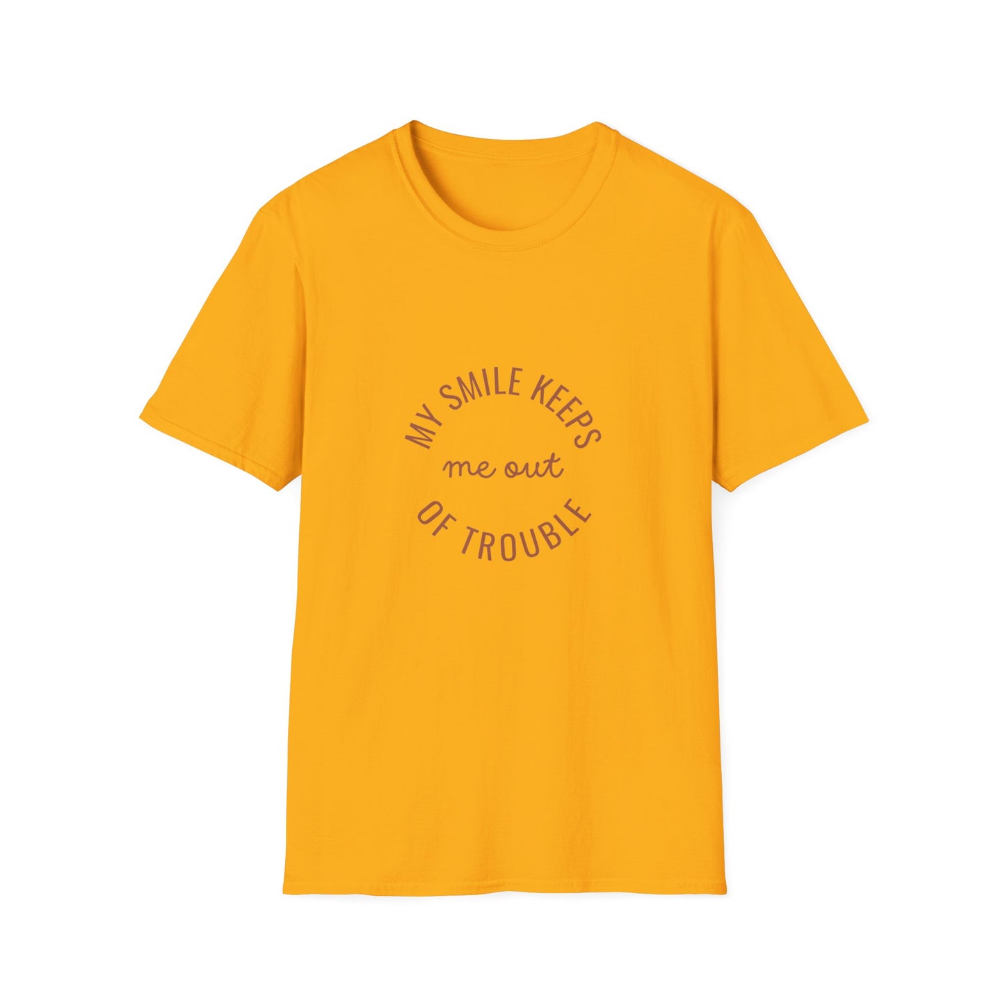 My Smile Keeps Me Out of Trouble Unisex Softstyle T-Shirt | Gift for Friends, Casual Wear, Positive Quote Tee, Happy Vibe Shirt, [...]