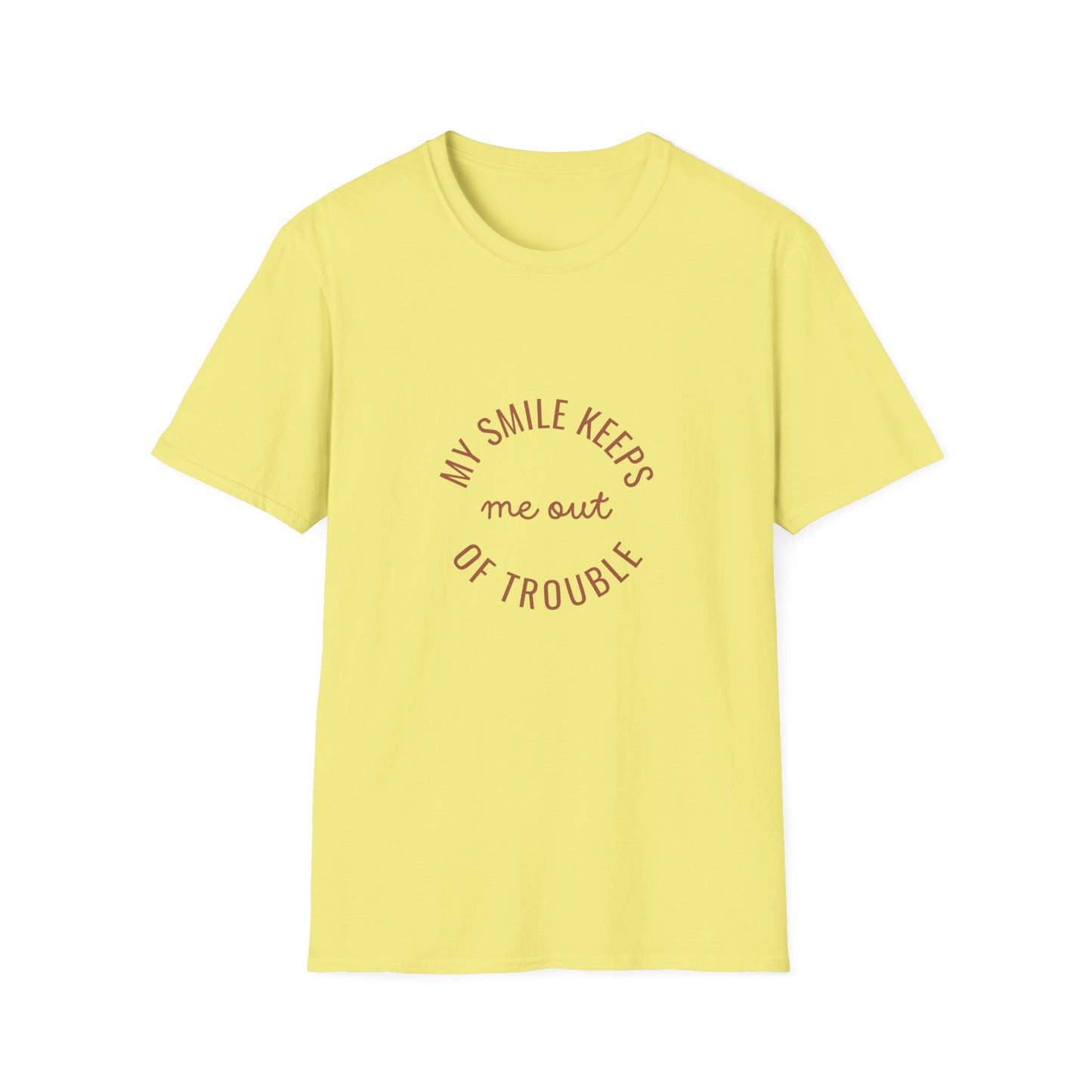 My Smile Keeps Me Out of Trouble Unisex Softstyle T-Shirt | Gift for Friends, Casual Wear, Positive Quote Tee, Happy Vibe Shirt, [...]