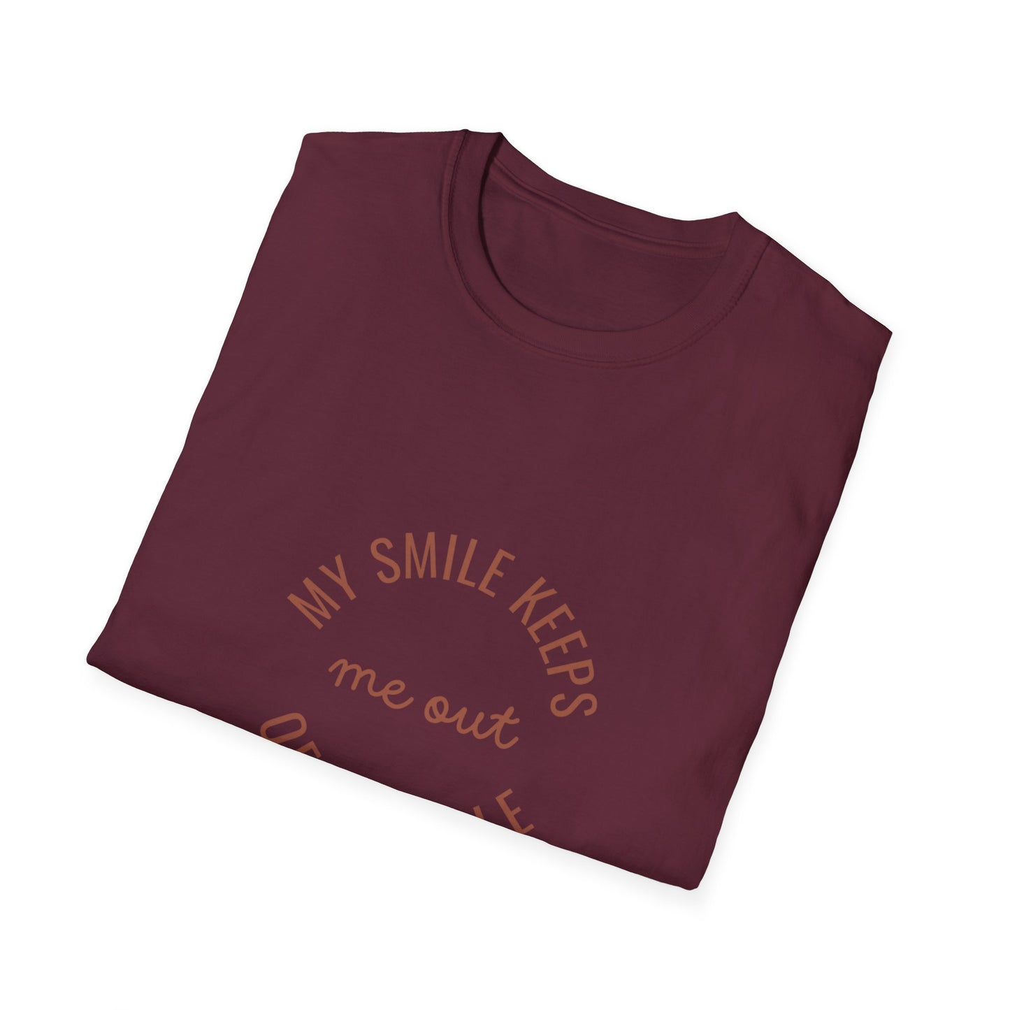 My Smile Keeps Me Out of Trouble Unisex Softstyle T-Shirt | Gift for Friends, Casual Wear, Positive Quote Tee, Happy Vibe Shirt, [...]