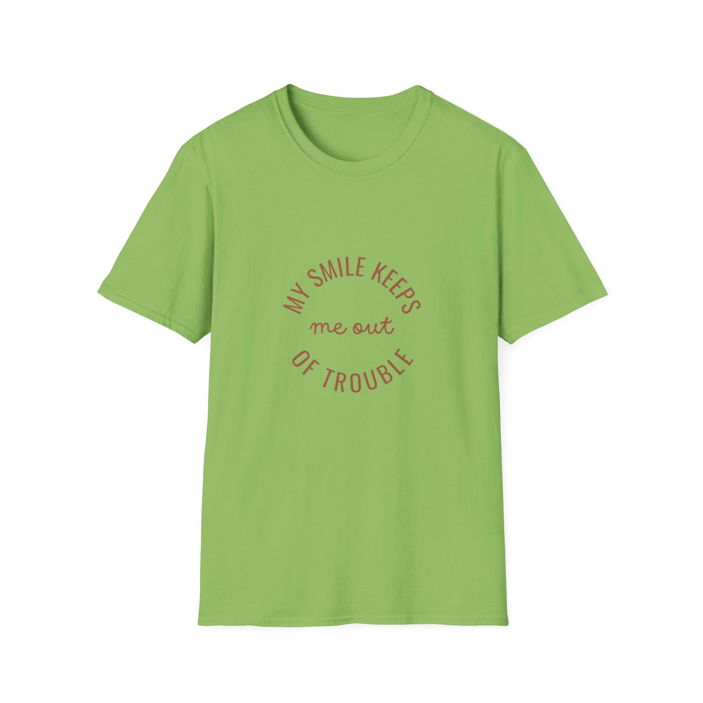 My Smile Keeps Me Out of Trouble Unisex Softstyle T-Shirt | Gift for Friends, Casual Wear, Positive Quote Tee, Happy Vibe Shirt, [...]